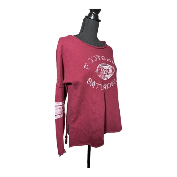 Crown & Ivy Football Saturday Sweatshirt. Size Large Vintage Inspired - Picture 2 of 6